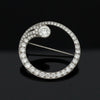 Art Deco Diamond Circle Platinum Brooch