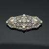 Art Deco Cultured Pearl and Diamond Platinum Brooch
