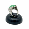 Art Deco Jade and Diamond Platinum Ring