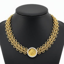  1910 Ten Dollar Coin and Diamond Link 14K Yellow/White Gold Necklace