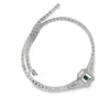Columbian Emerald and Diamond 14K White Gold necklace