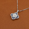 Sapphire and Diamond 14Kt White Gold Necklace