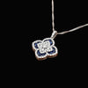 Sapphire and Diamond 14Kt White Gold Necklace