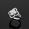Sapphire and Diamond 14K White Gold Ring