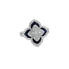 Sapphire and Diamond 14K White Gold Ring