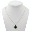Custom Made Opal and Diamond 14K Yellow Gold Necklace
