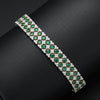 Designer Emerald and Diamond 18K Yellow and White Gold Bracelet