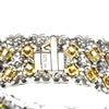 Designer Emerald and Diamond 18K Yellow and White Gold Bracelet