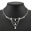 11cttw Diamond Bib 18K White Gold Necklace