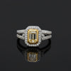 Natural Yellow and White Diamond 14/18K Gold Ring