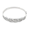 Designer 7.80cttw. Diamond 18K White Gold Bangle