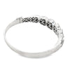 Designer 7.80cttw. Diamond 18K White Gold Bangle