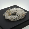 Rock Crystal Multi Strand and 14K Yellow Gold Necklace