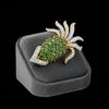 "The Squid" Tsavorite and Diamond 18K Yellow Gold Brooch