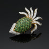 "The Squid" Tsavorite and Diamond 18K Yellow Gold Brooch