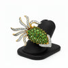 "The Squid" Tsavorite and Diamond 18K Yellow Gold Brooch