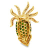 "The Squid" Tsavorite and Diamond 18K Yellow Gold Brooch