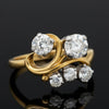 Jabel 1.25cttw Diamond 18K Yellow and White Gold Ring