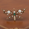 Victorian 1890's Old European Cut Diamond and Emerald Pendant/Brooch