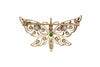 Victorian 1890's Old European Cut Diamond and Emerald Pendant/Brooch