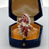 Estate Ruby Diamond 14K Yellow Gold Ring 15436