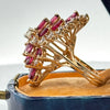 Estate Ruby Diamond 14K Yellow Gold Ring 15436
