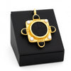 Designer Elizabeth Locke 18K Yellow Gold Onyx and Pearl Pendant/Brooch