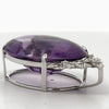 Custom Made 58.41ct Amethyst and Diamond 18K White Gold Pendant