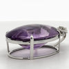 Custom Made 58.41ct Amethyst and Diamond 18K White Gold Pendant