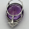 Custom Made 58.41ct Amethyst and Diamond 18K White Gold Pendant