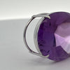 Custom Made 58.41ct Amethyst and Diamond 18K White Gold Pendant
