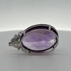 Custom Made 58.41ct Amethyst and Diamond 18K White Gold Pendant
