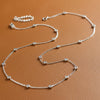 Custom Made 4.31cttw Diamond By The Yard 14K White Gold Necklace
