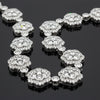 Designer AV 8.46cttw Diamond 14Kt White Gold Floral Necklace