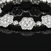 Designer AV 8.46cttw Diamond 14Kt White Gold Floral Necklace