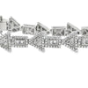 Designer AV 4.62cttw Diamond 14Kt White Gold Bracelet