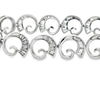 Designer AV 2.84cttw Diamond Swirl 14Kt White Gold Bracelet