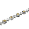 Designer AV 3.09cttw Natural Fancy Yellow and White Diamond Bracelet