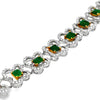 Designer AV Diamond and Emerald 18Kt Yellow and White Gold Bracelet