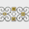 Designer AV 8.80cttw Natural Fancy Yellow and White Diamond 14K Yellow and White Gold Bracelet