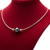 Mikimoto Tahitian Pearl and Diamond 18K White Gold Necklace