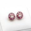 Italian Designer Marchisio Pink Sapphire Diamond and Kunzite 14K Rose Gold Earrings