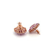 Italian Designer Marchisio Pink Sapphire Diamond and Kunzite 14K Rose Gold Earrings