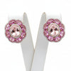Italian Designer Marchisio Pink Sapphire Diamond and Kunzite 14K Rose Gold Earrings