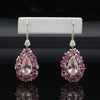 Italian Designer Marchisio Diamond, Morganite and Pink Sapphire 18K White/Yellow Gold Dangle Earrings