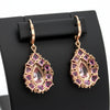 Italian Designer Marchisio Diamond, Morganite and Pink Sapphire 18K White/Yellow Gold Dangle Earrings