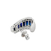 Italian Designer Marchisio French Cut Sapphire and Diamond 18K White Gold Earrings