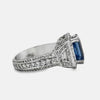 Custom Made Fine Sapphire and Diamond Platinum Ring