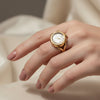 Estate Gigandent 18K Yellow Gold Ring/Watch 7.84g