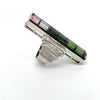 Designer 43.10ct Watermelon Tourmaline, Diamond Platinum Ring
